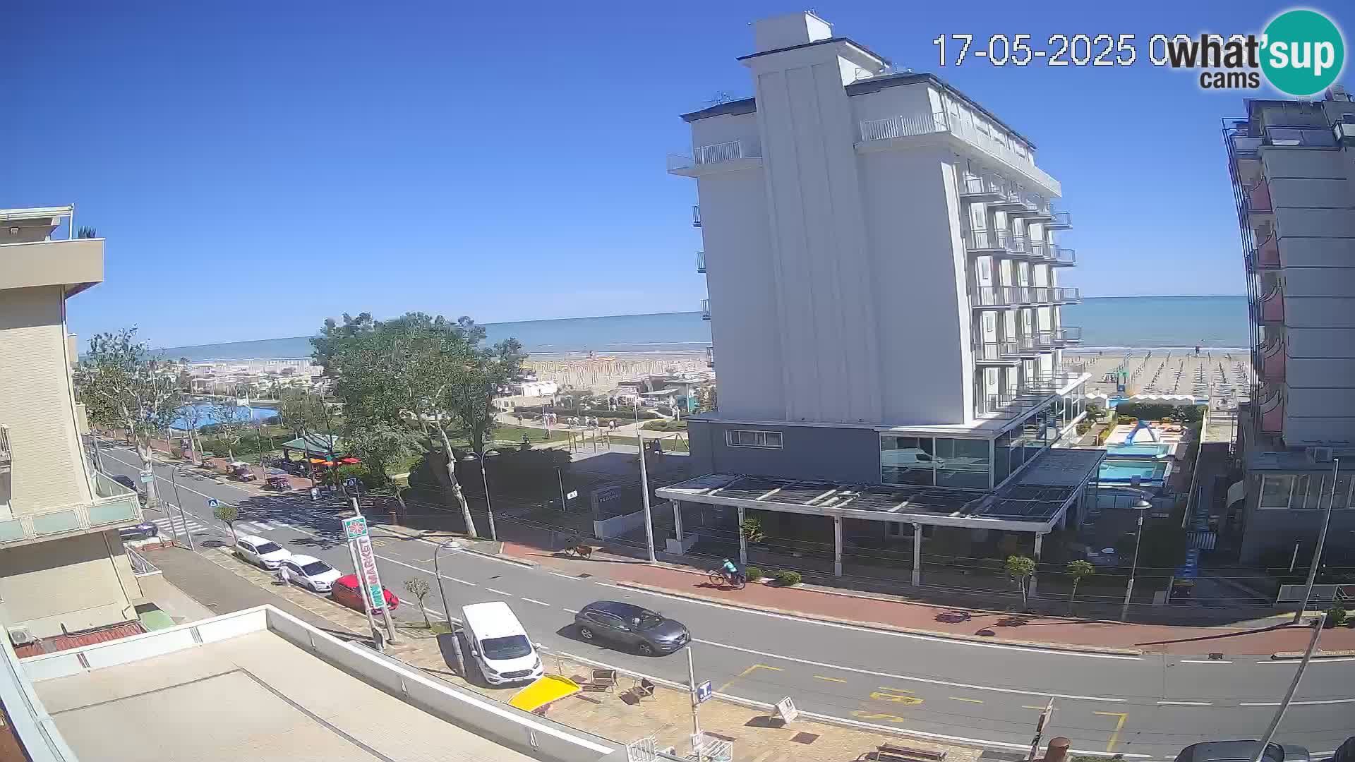 Riccione webcam playa y jardines La Malfa – Playa Bagni Oreste 115