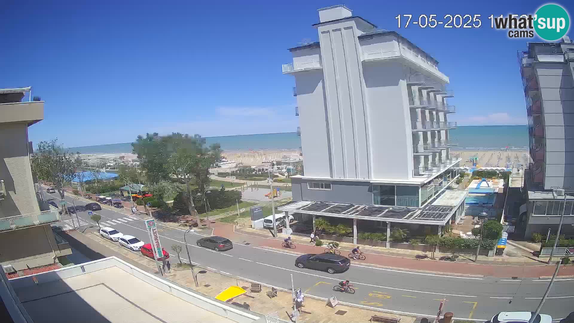Riccione web kamera plaža i vrtovi La Malfa – plaža Bagni Oreste 115