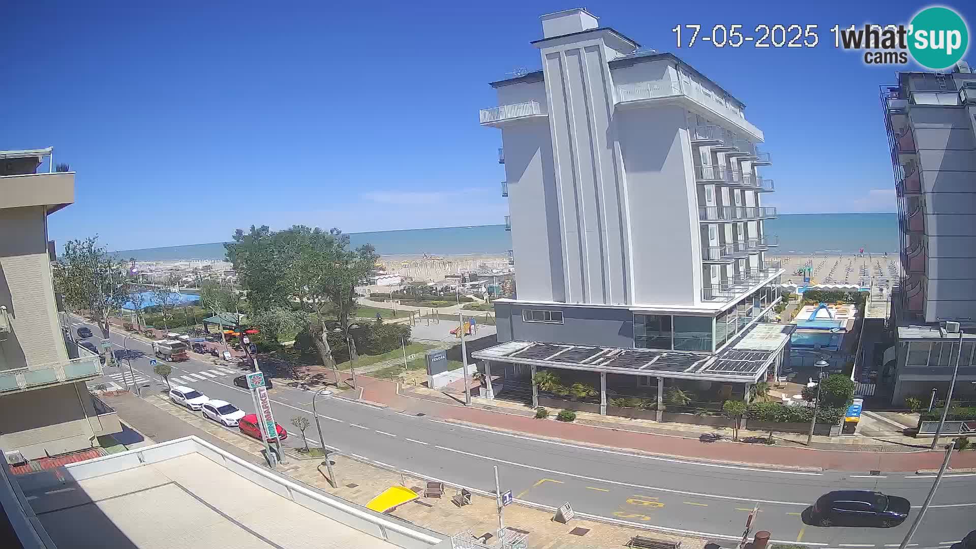 Riccione webcam playa y jardines La Malfa – Playa Bagni Oreste 115