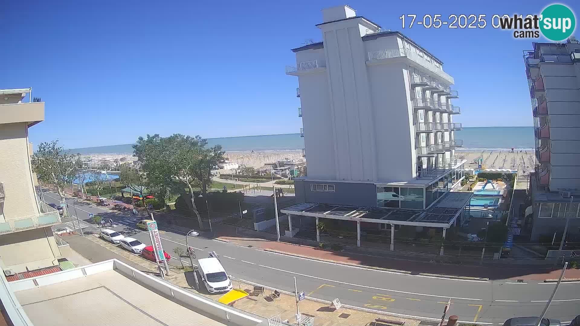 Riccione web kamera plaža i vrtovi La Malfa – plaža Bagni Oreste 115
