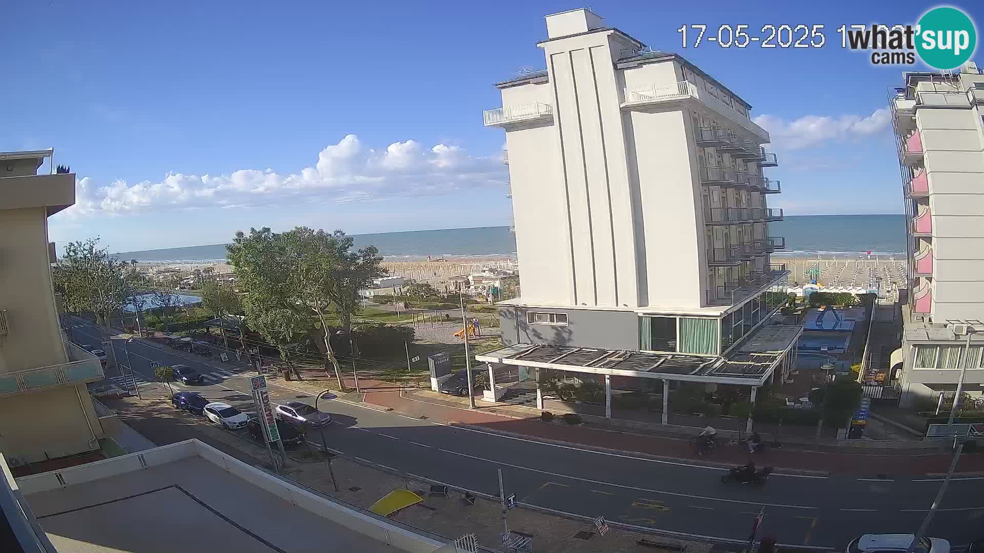 Riccione web kamera plaža i vrtovi La Malfa – plaža Bagni Oreste 115