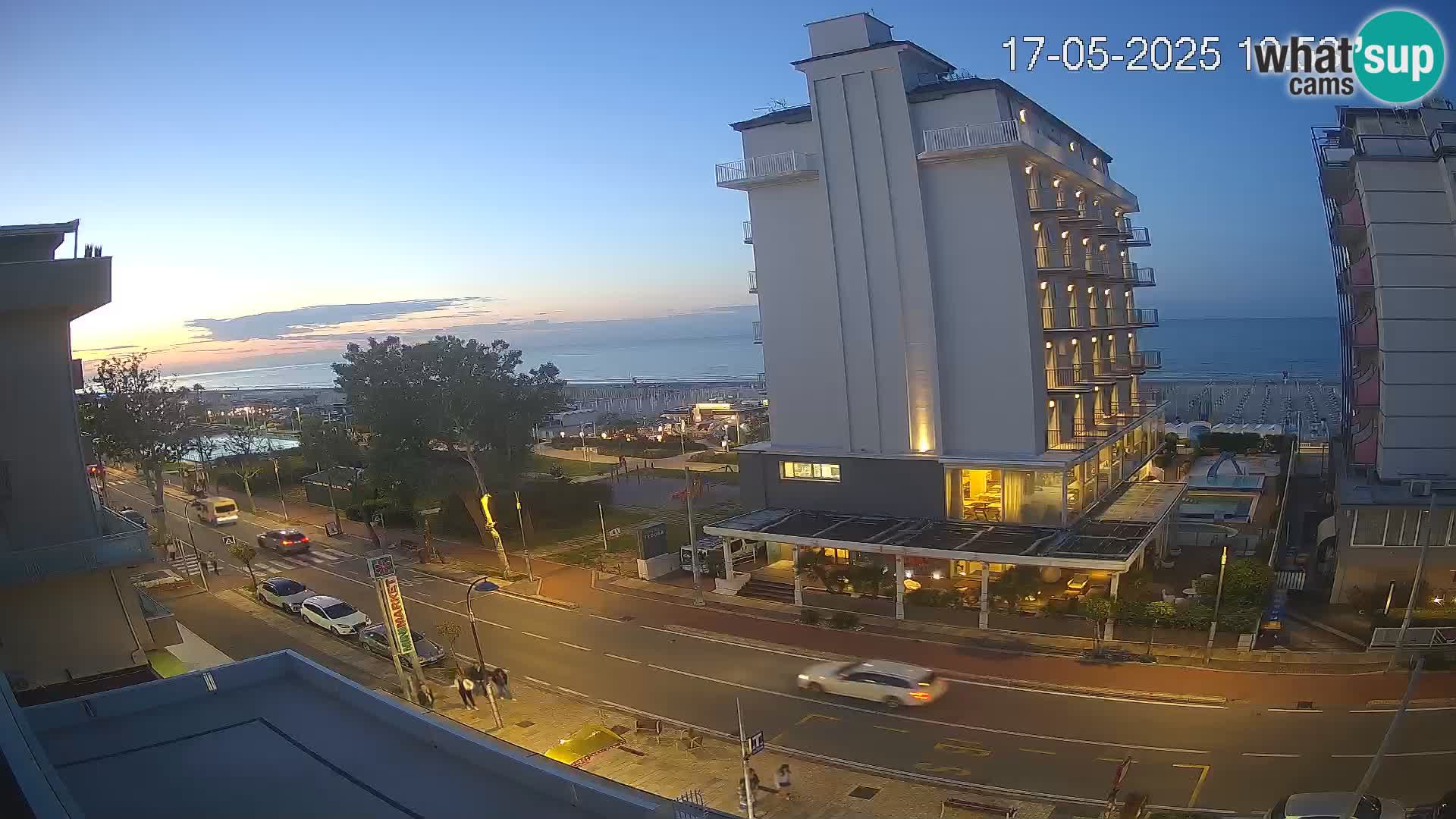 Riccione webcam playa y jardines La Malfa – Playa Bagni Oreste 115