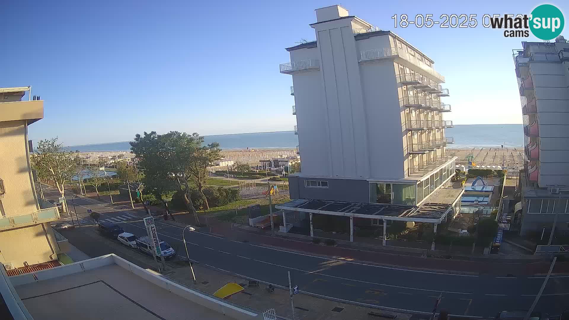 Riccione Webcam Strand und Gärten La Malfa – Bagni Oreste Strand 115