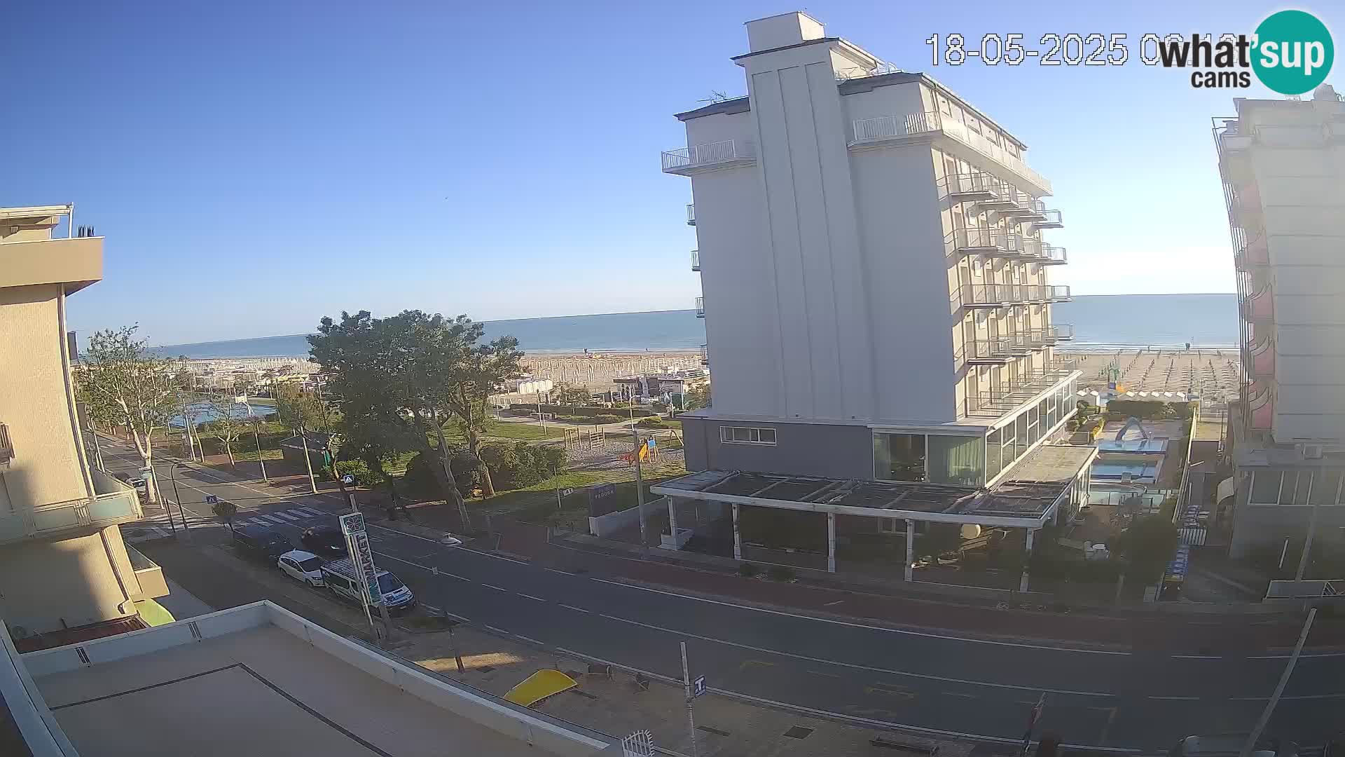 Riccione webcam playa y jardines La Malfa – Playa Bagni Oreste 115