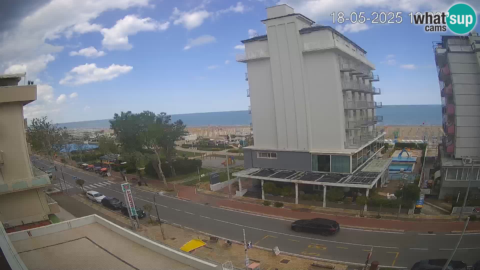 Riccione web kamera plaža i vrtovi La Malfa – plaža Bagni Oreste 115