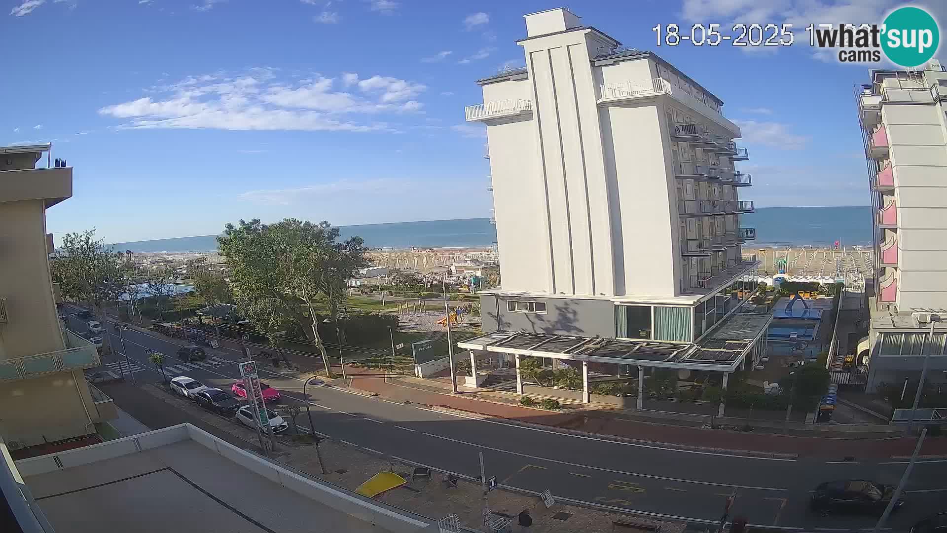 Riccione web kamera plaža i vrtovi La Malfa – plaža Bagni Oreste 115
