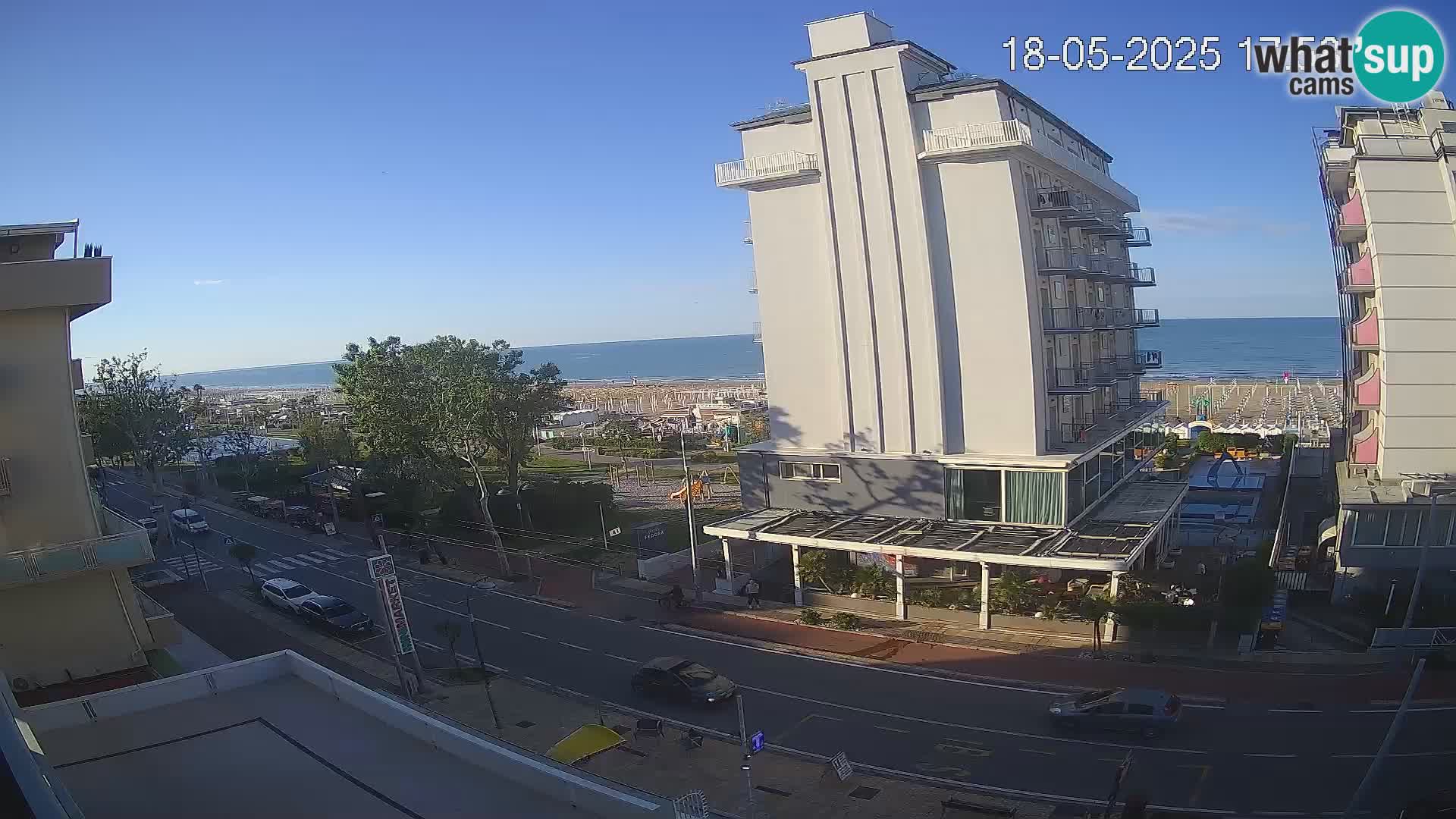 Riccione webcam spiaggia e giardini La Malfa – Bagni Oreste spiaggia 115