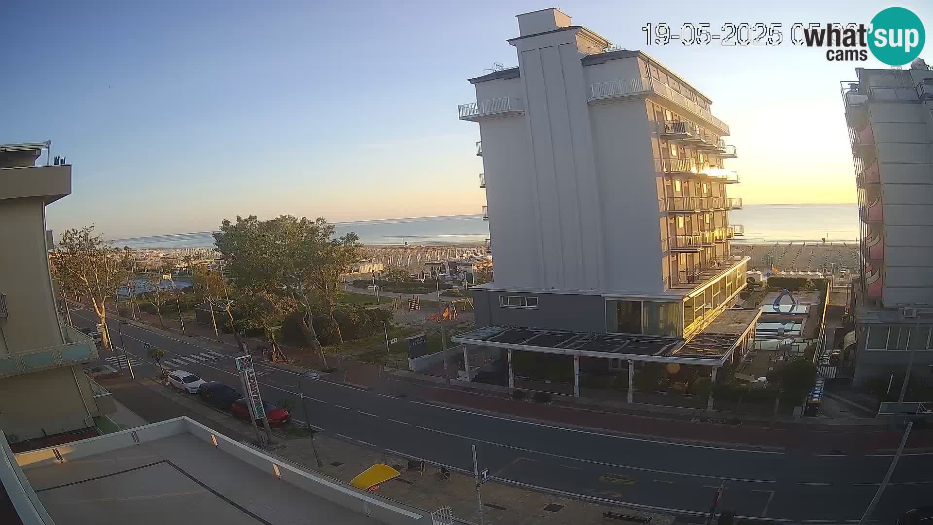 Riccione webcam plage et jardins La Malfa – Bagni Oreste plage 115