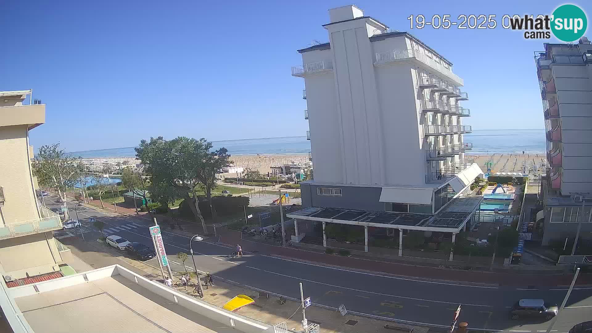 Riccione webcam spiaggia e giardini La Malfa – Bagni Oreste spiaggia 115