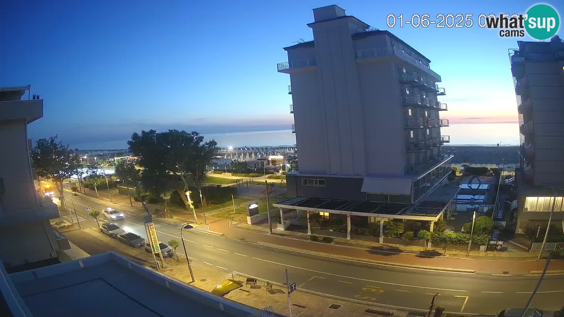 Riccione webcam spiaggia e giardini La Malfa – Bagni Oreste spiaggia 115