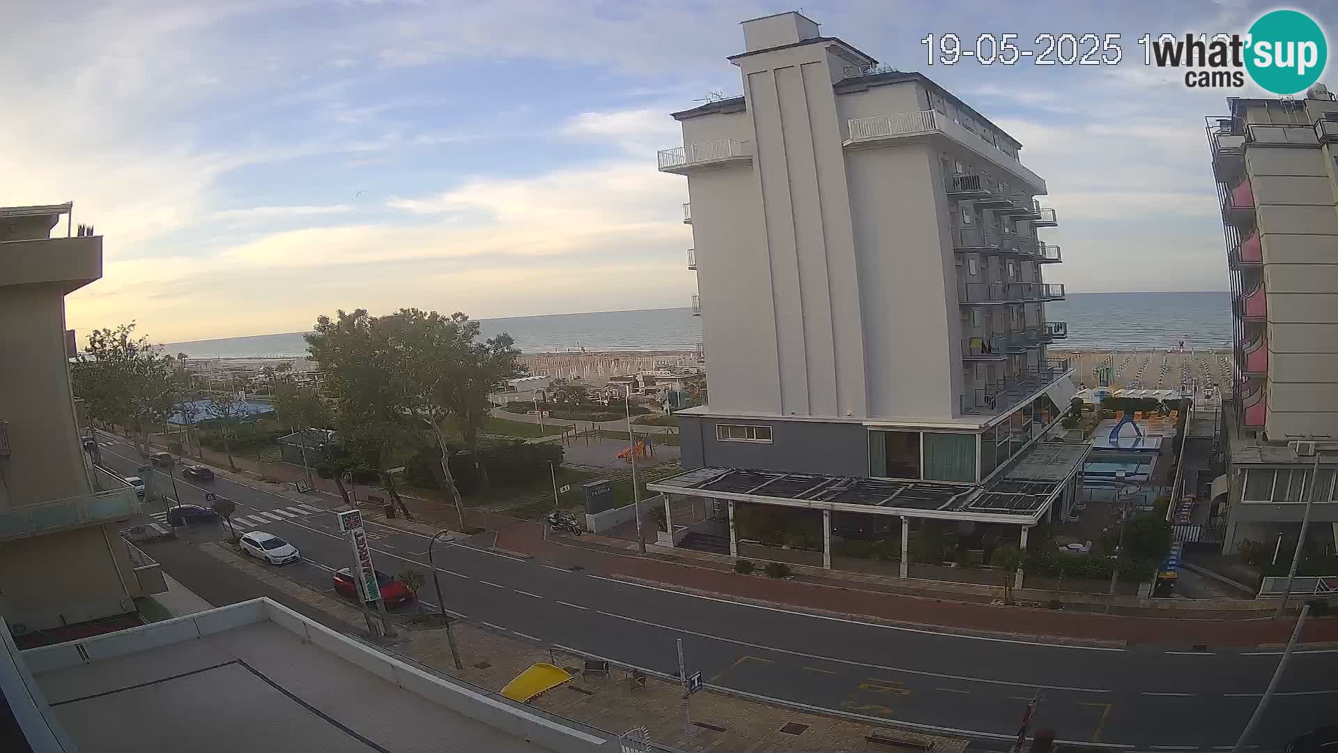 Riccione web kamera plaža i vrtovi La Malfa – plaža Bagni Oreste 115