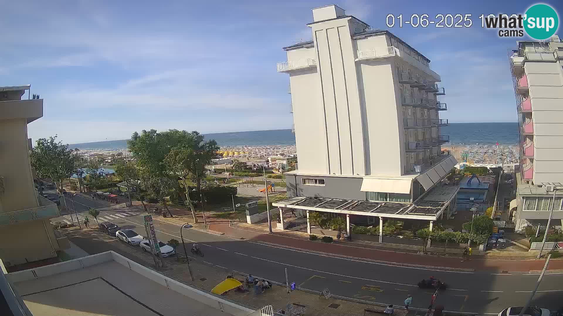 Riccione web kamera plaža i vrtovi La Malfa – plaža Bagni Oreste 115