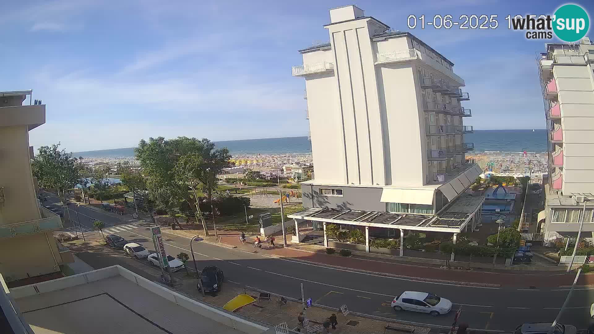 Riccione webcam playa y jardines La Malfa – Playa Bagni Oreste 115