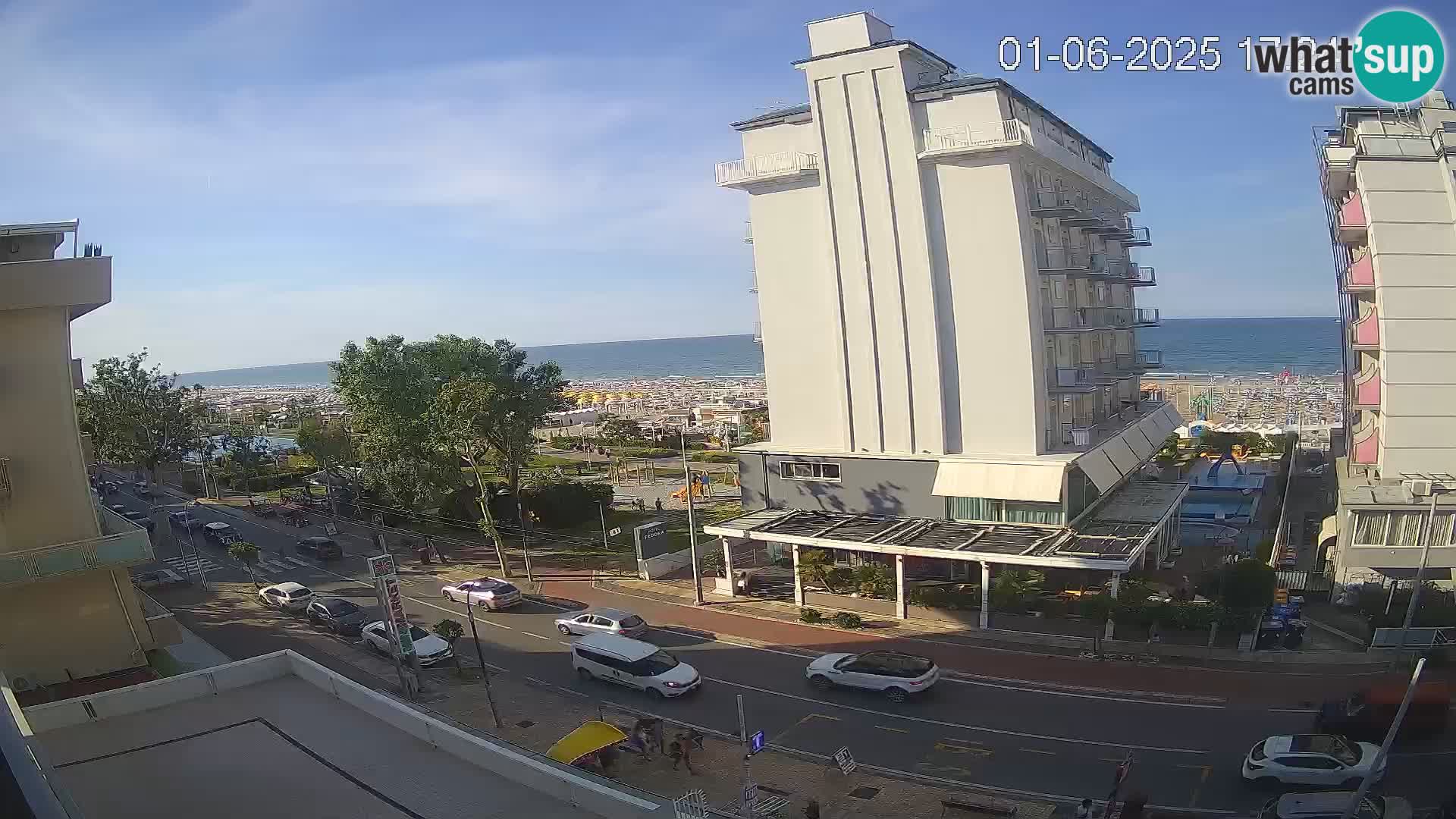 Riccione web kamera plaža i vrtovi La Malfa – plaža Bagni Oreste 115