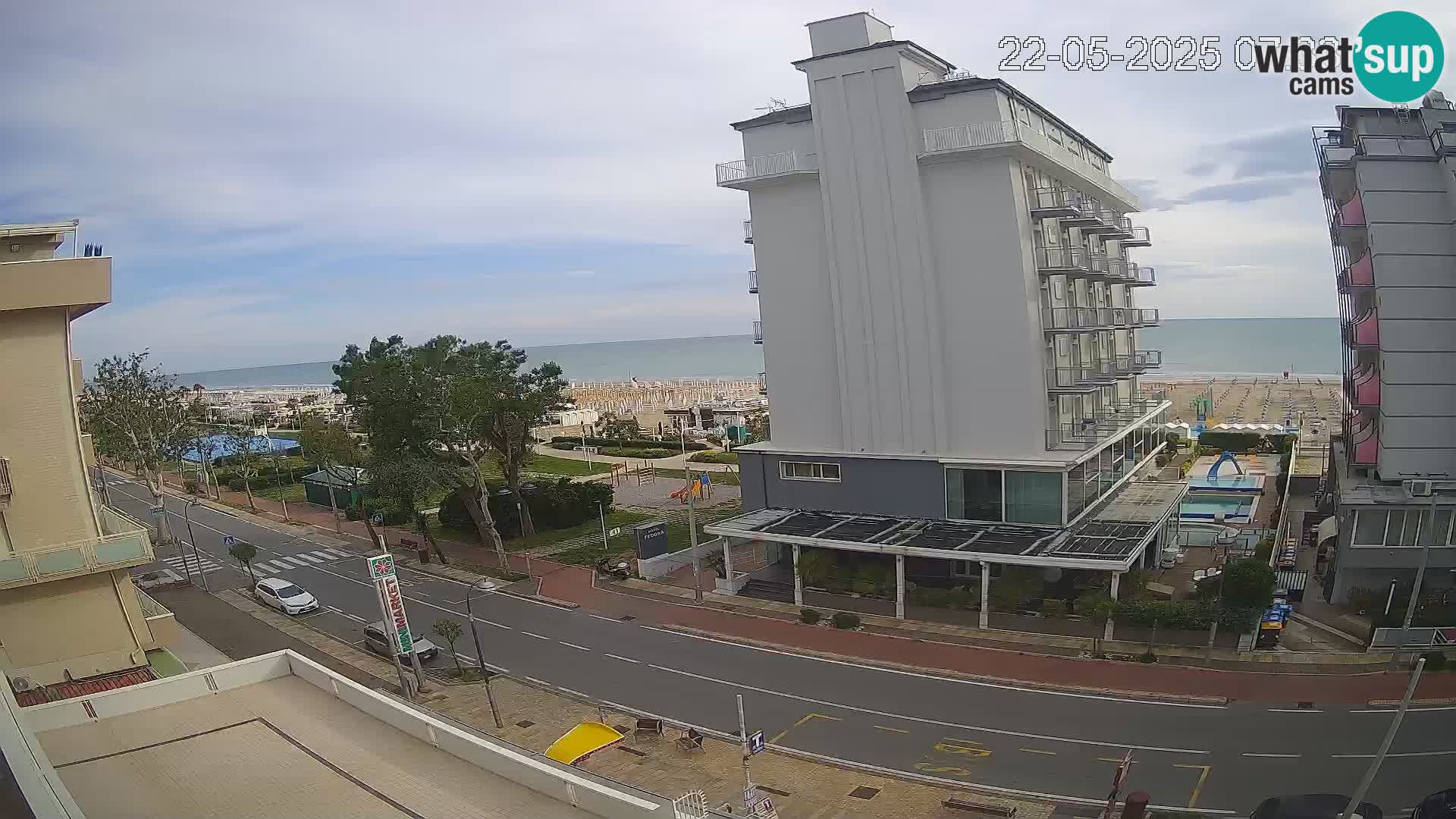 Riccione Webcam Strand und Gärten La Malfa – Bagni Oreste Strand 115