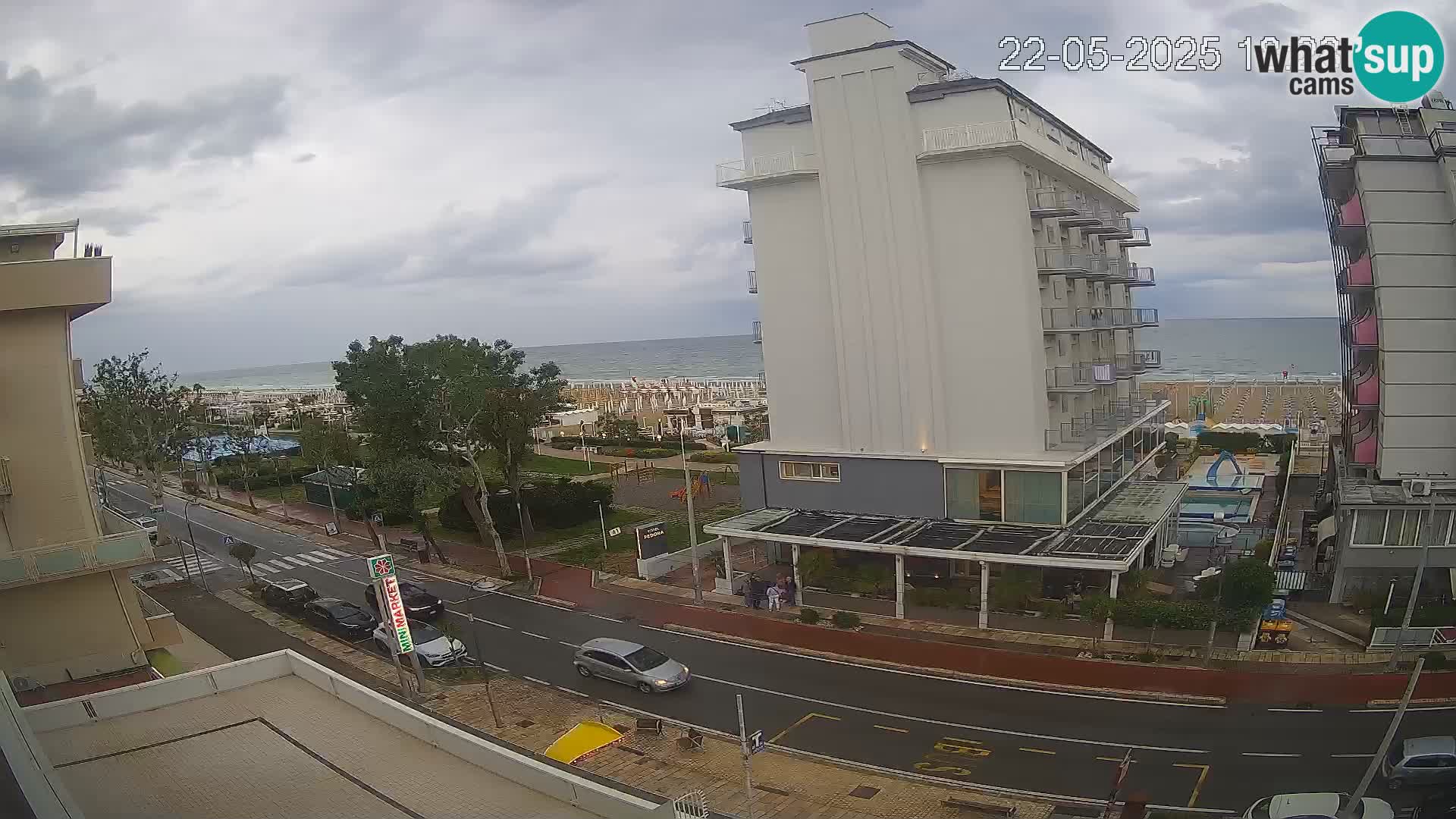Riccione webcam playa y jardines La Malfa – Playa Bagni Oreste 115