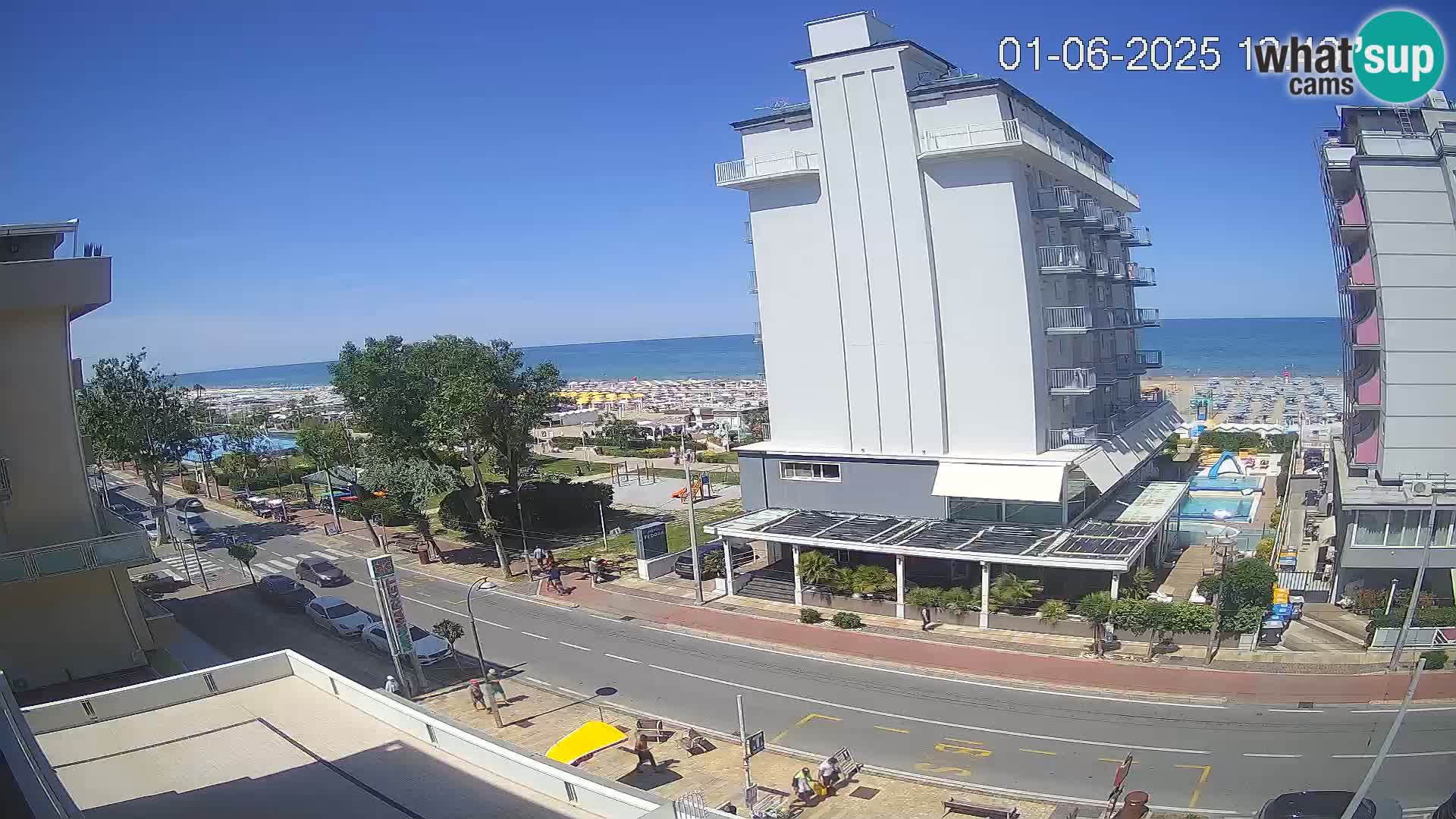 Riccione webcam playa y jardines La Malfa – Playa Bagni Oreste 115