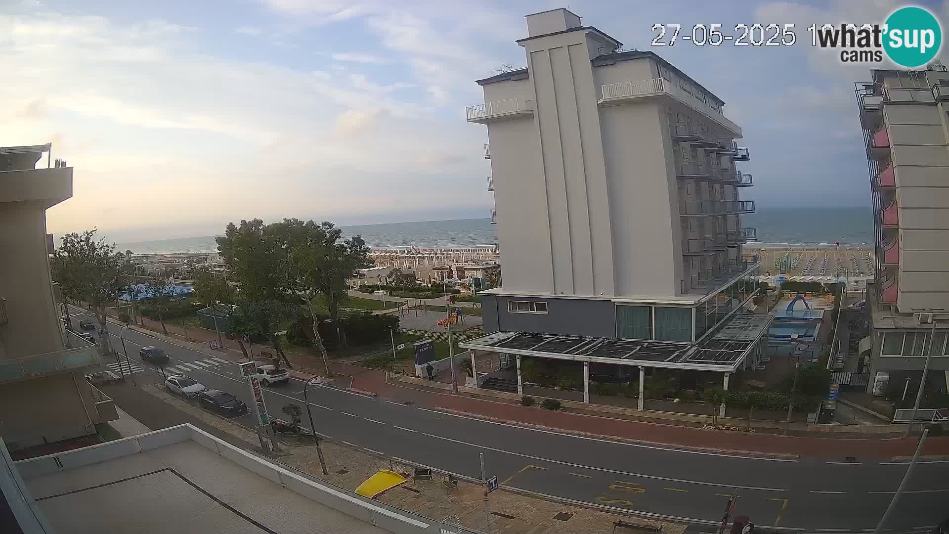 Riccione web kamera plaža i vrtovi La Malfa – plaža Bagni Oreste 115