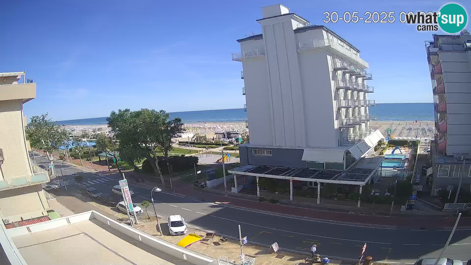 Riccione webcam playa y jardines La Malfa – Playa Bagni Oreste 115