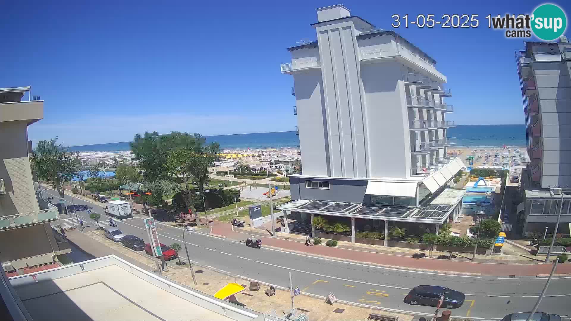 Riccione webcam plage et jardins La Malfa – Bagni Oreste plage 115