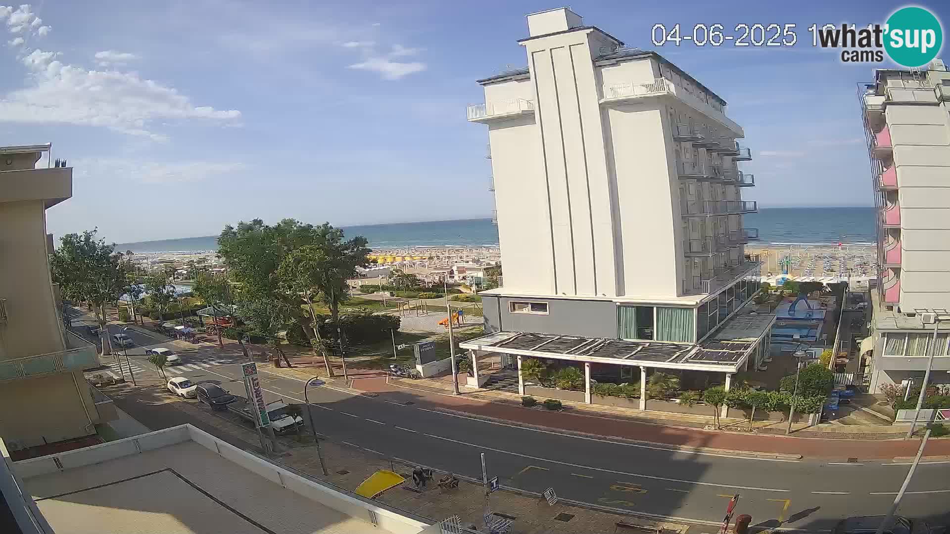 Riccione web kamera plaža i vrtovi La Malfa – plaža Bagni Oreste 115