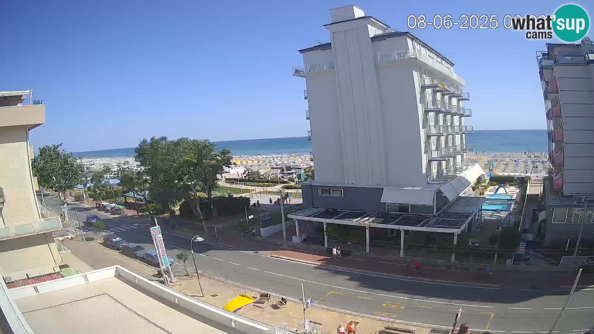 Riccione webcam playa y jardines La Malfa – Playa Bagni Oreste 115