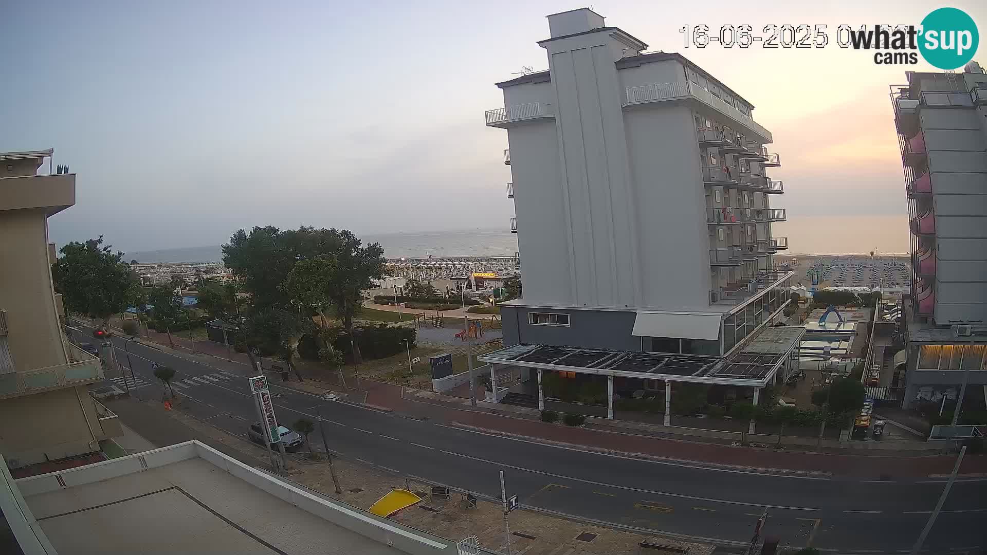 Riccione webcam plage et jardins La Malfa – Bagni Oreste plage 115