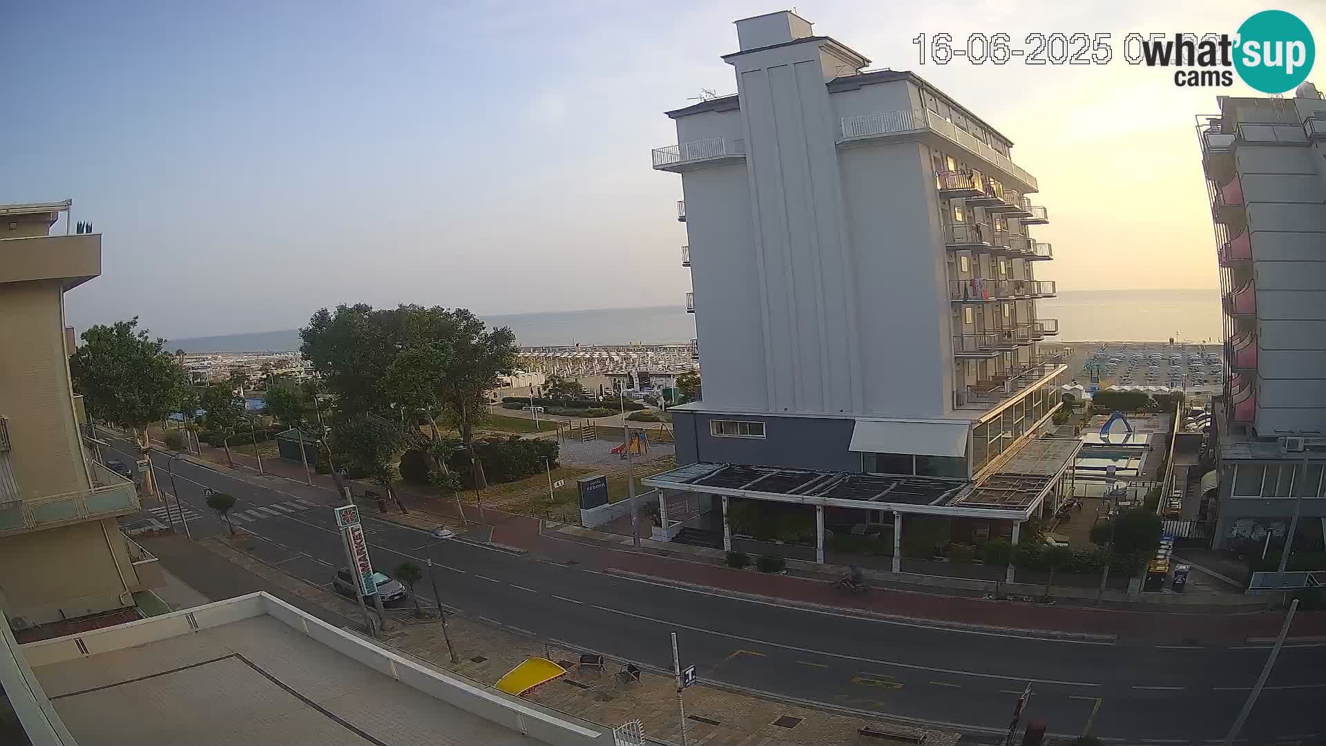 Riccione webcam playa y jardines La Malfa – Playa Bagni Oreste 115