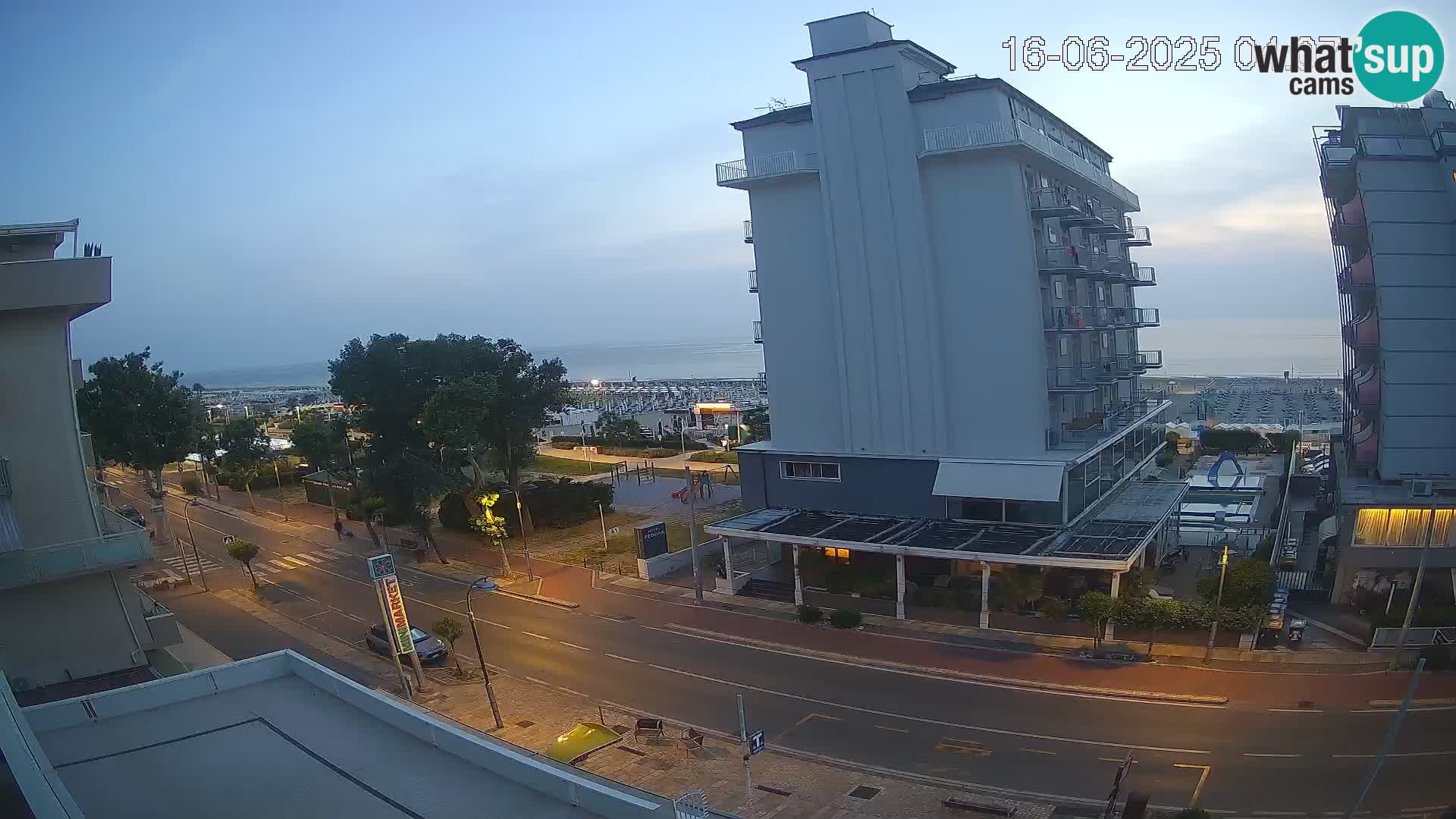 Riccione webcam plage et jardins La Malfa – Bagni Oreste plage 115