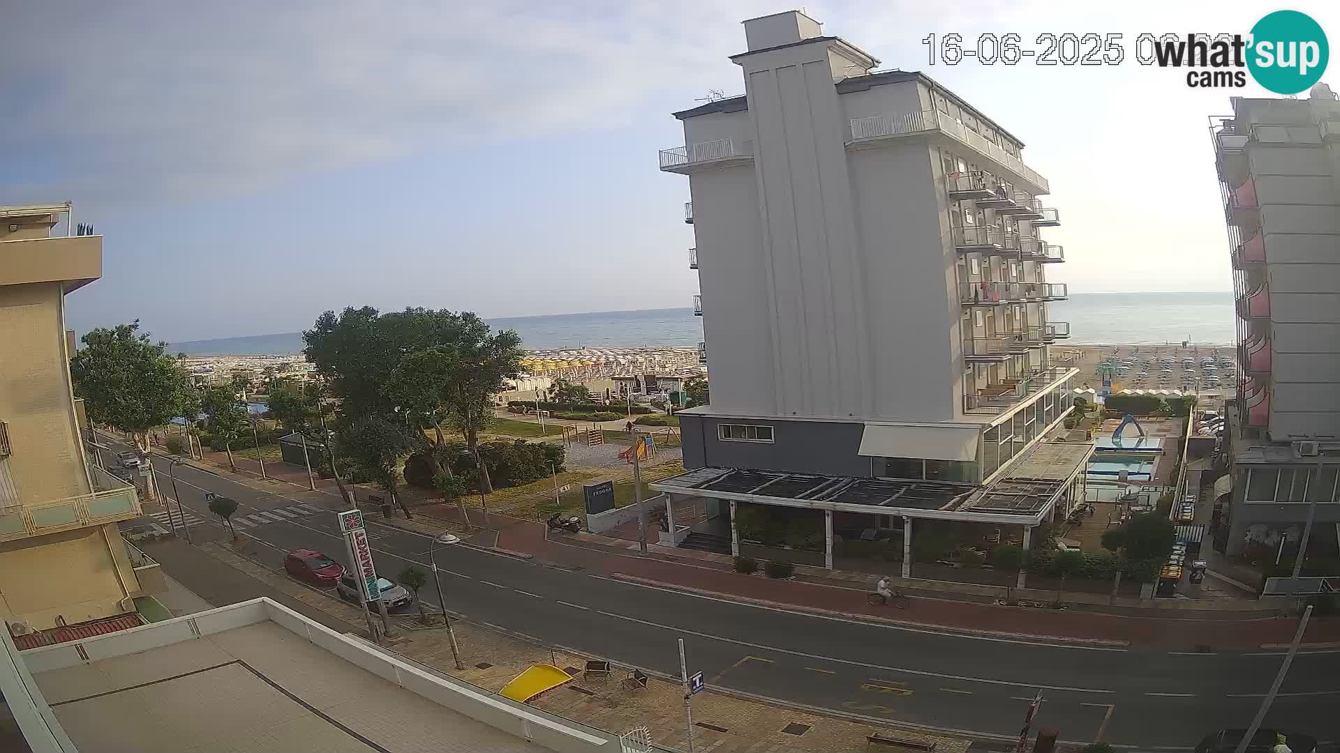 Riccione webcam playa y jardines La Malfa – Playa Bagni Oreste 115