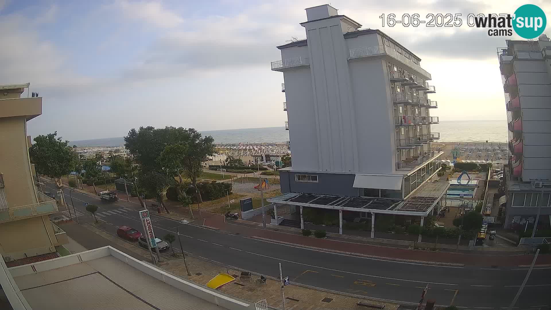 Riccione web kamera plaža i vrtovi La Malfa – plaža Bagni Oreste 115