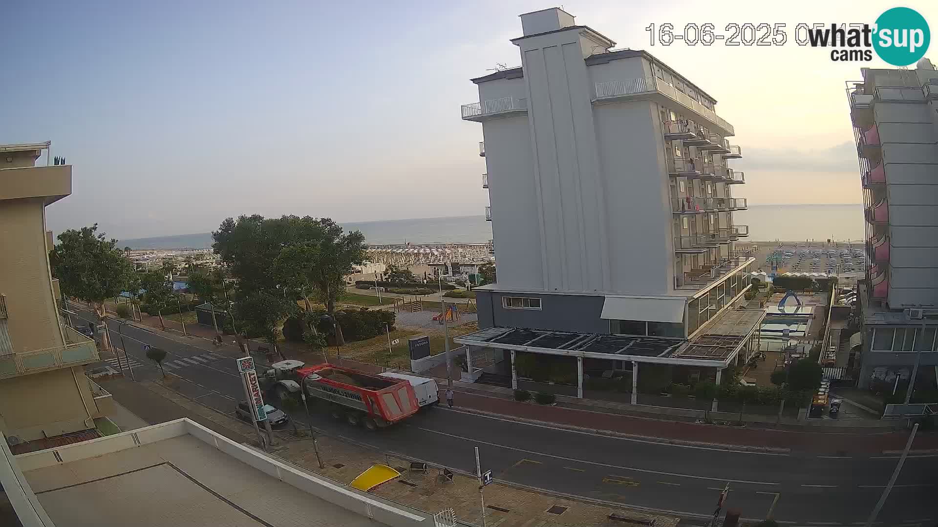 Riccione webcam plage et jardins La Malfa – Bagni Oreste plage 115