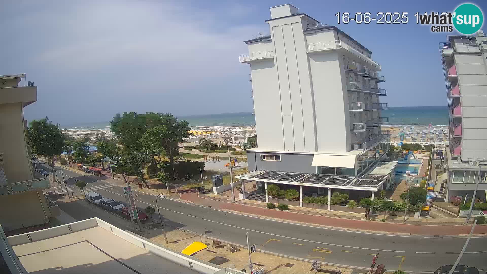 Riccione web kamera plaža i vrtovi La Malfa – plaža Bagni Oreste 115