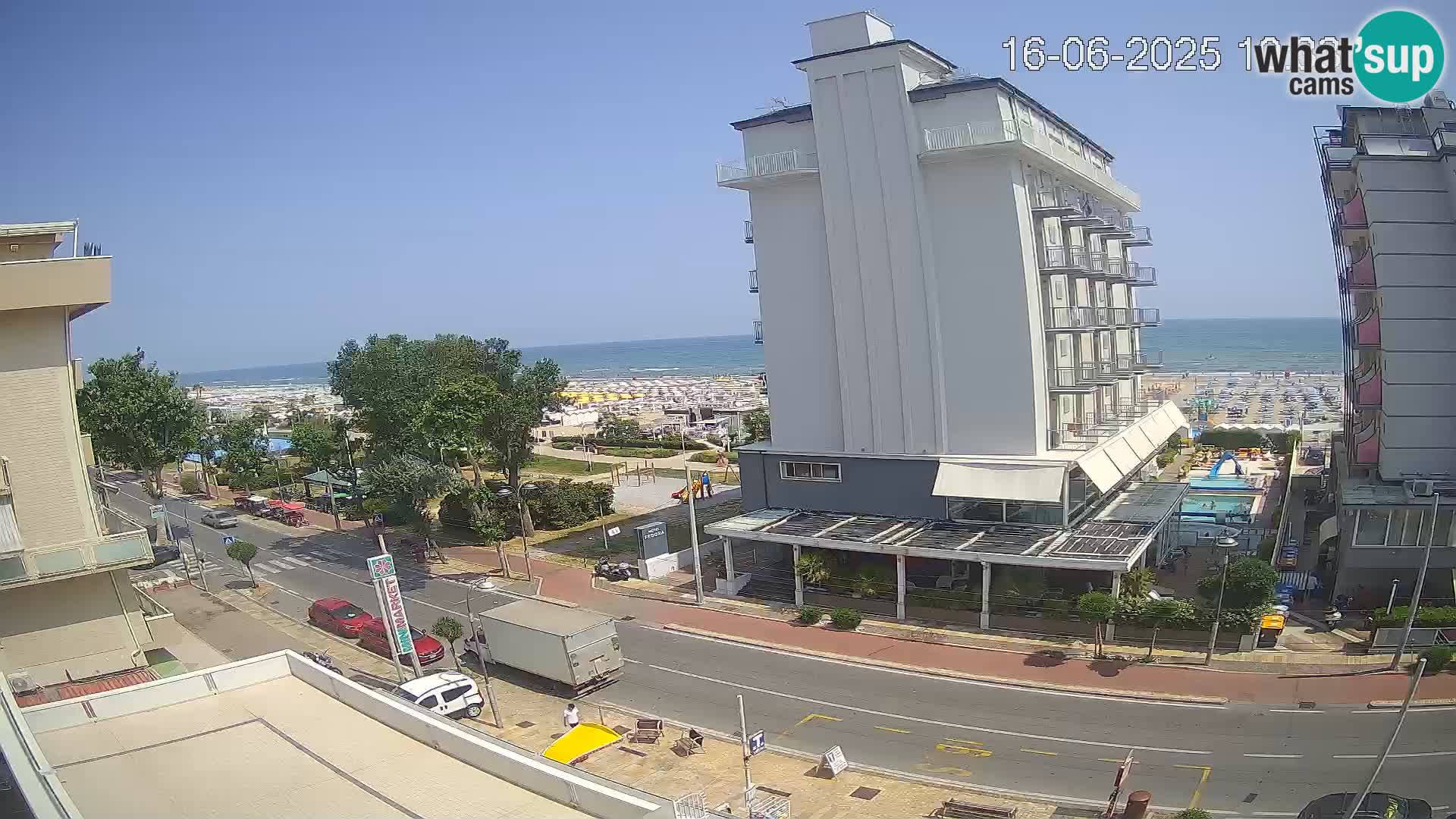 Riccione webcam plage et jardins La Malfa – Bagni Oreste plage 115