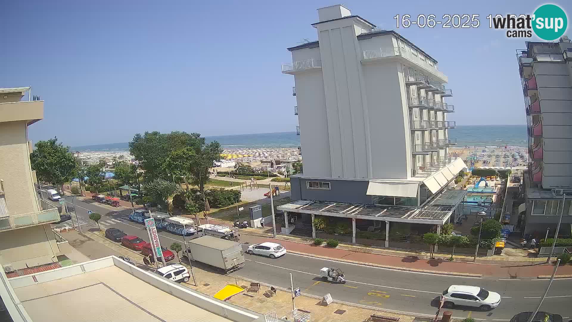 Riccione webcam playa y jardines La Malfa – Playa Bagni Oreste 115