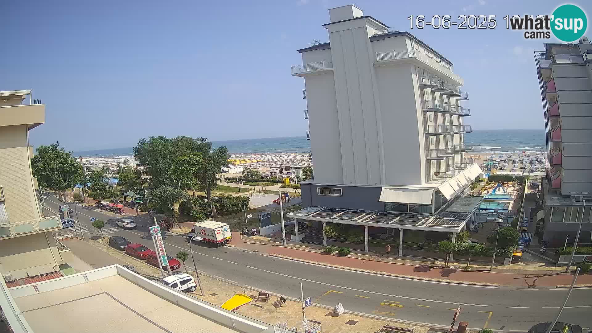 Riccione web kamera plaža i vrtovi La Malfa – plaža Bagni Oreste 115