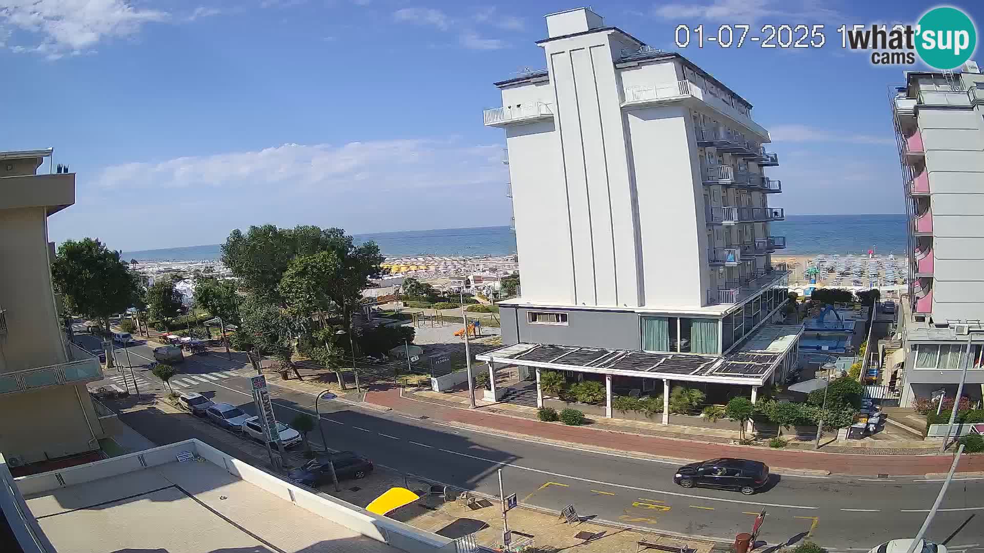 Riccione webcam playa y jardines La Malfa – Playa Bagni Oreste 115
