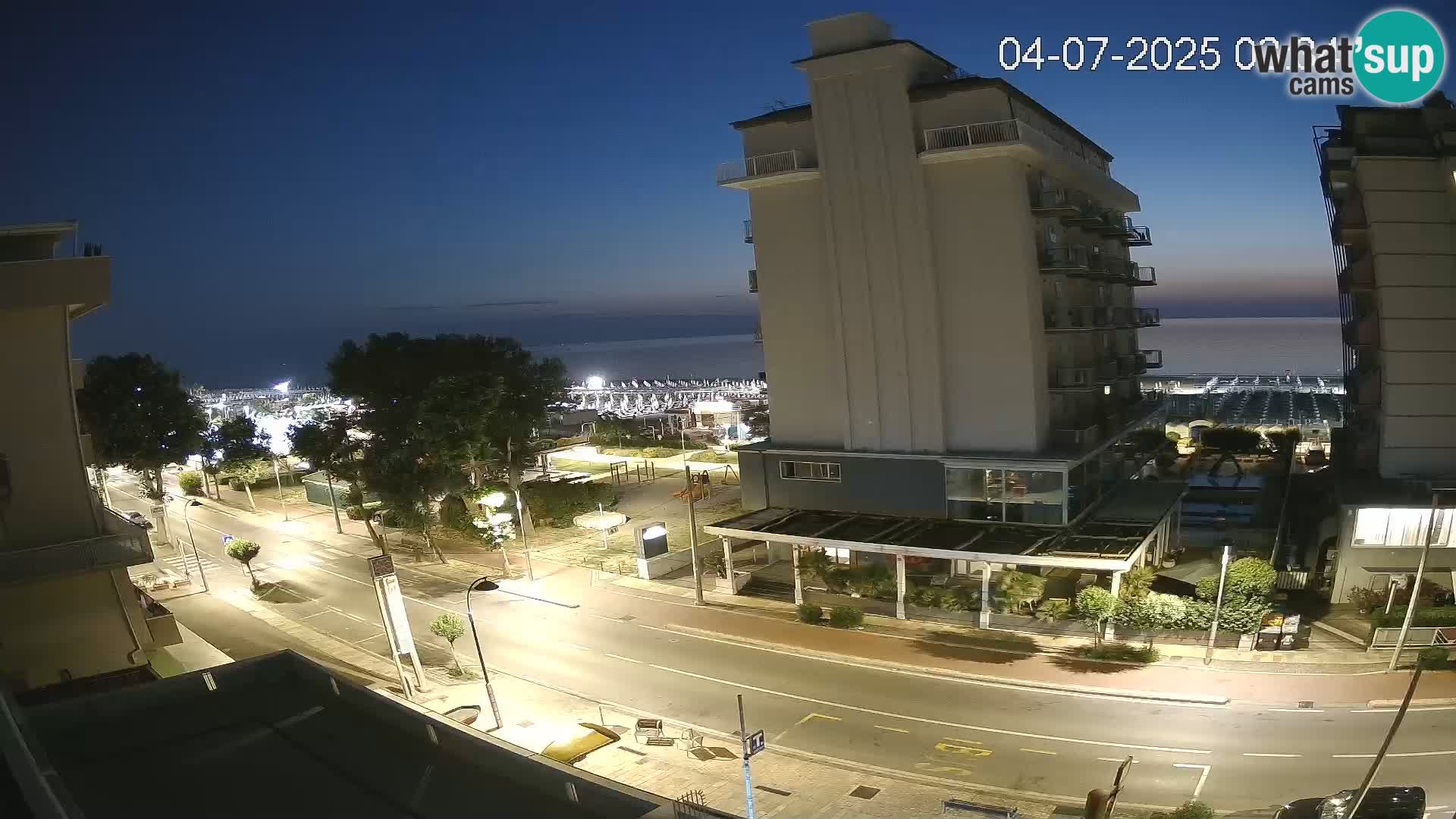 Riccione webcam playa y jardines La Malfa – Playa Bagni Oreste 115