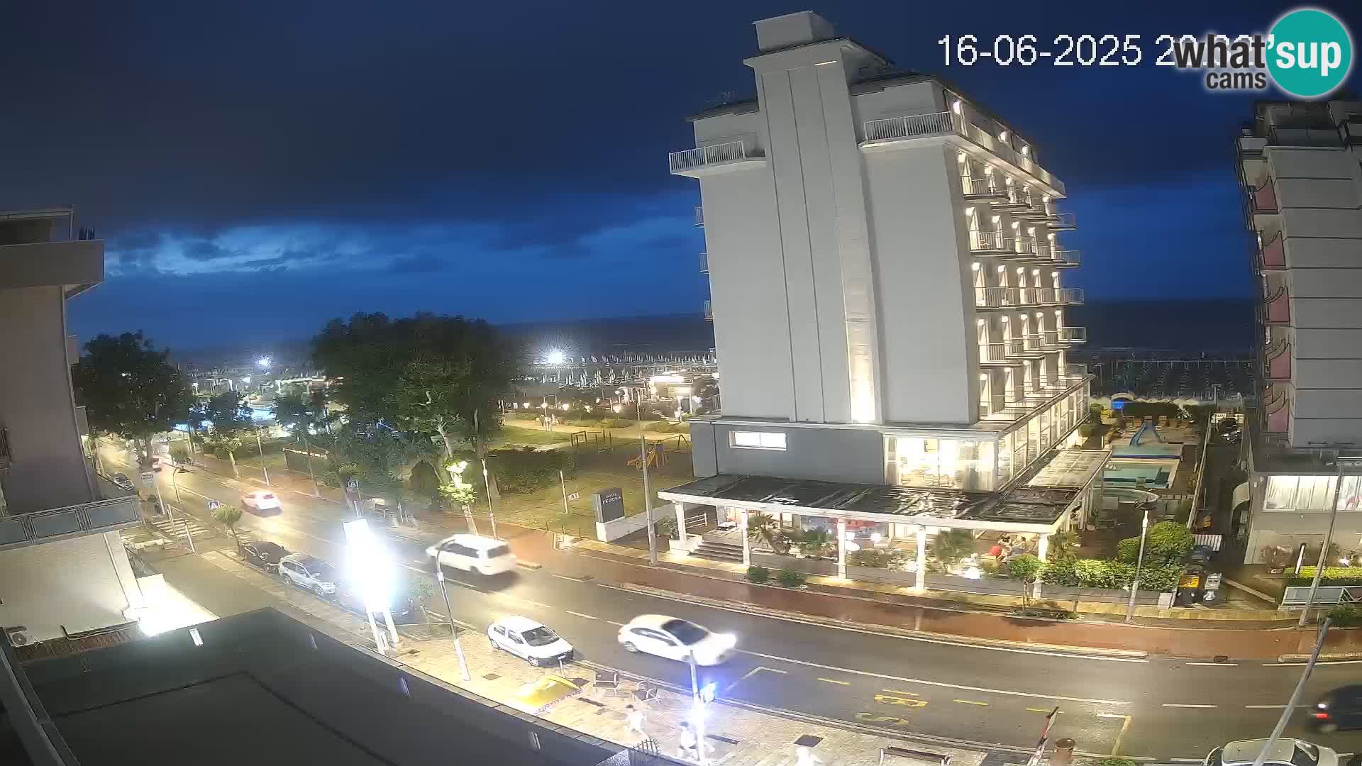 Riccione web kamera plaža i vrtovi La Malfa – plaža Bagni Oreste 115