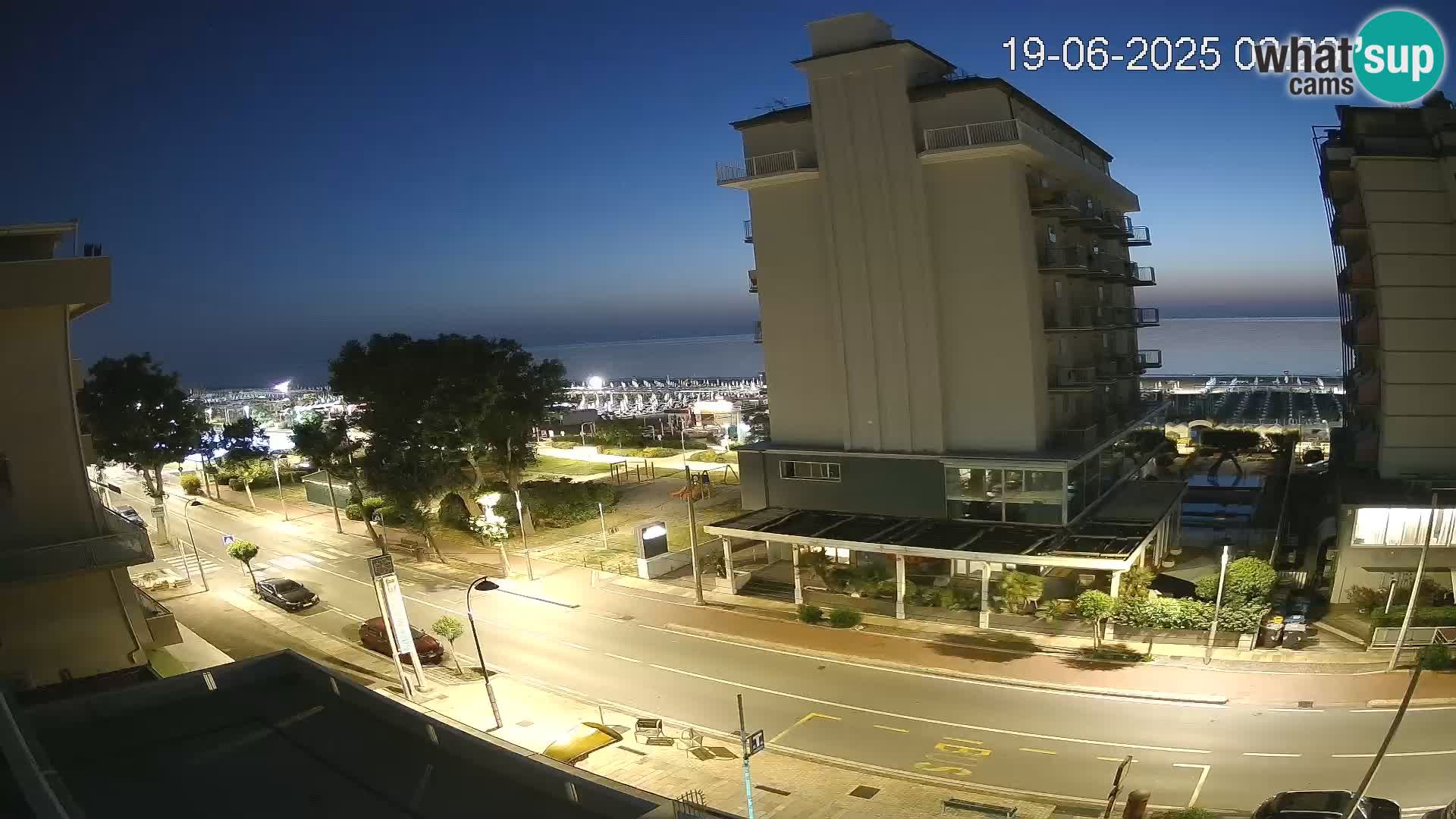 Riccione web kamera plaža i vrtovi La Malfa – plaža Bagni Oreste 115