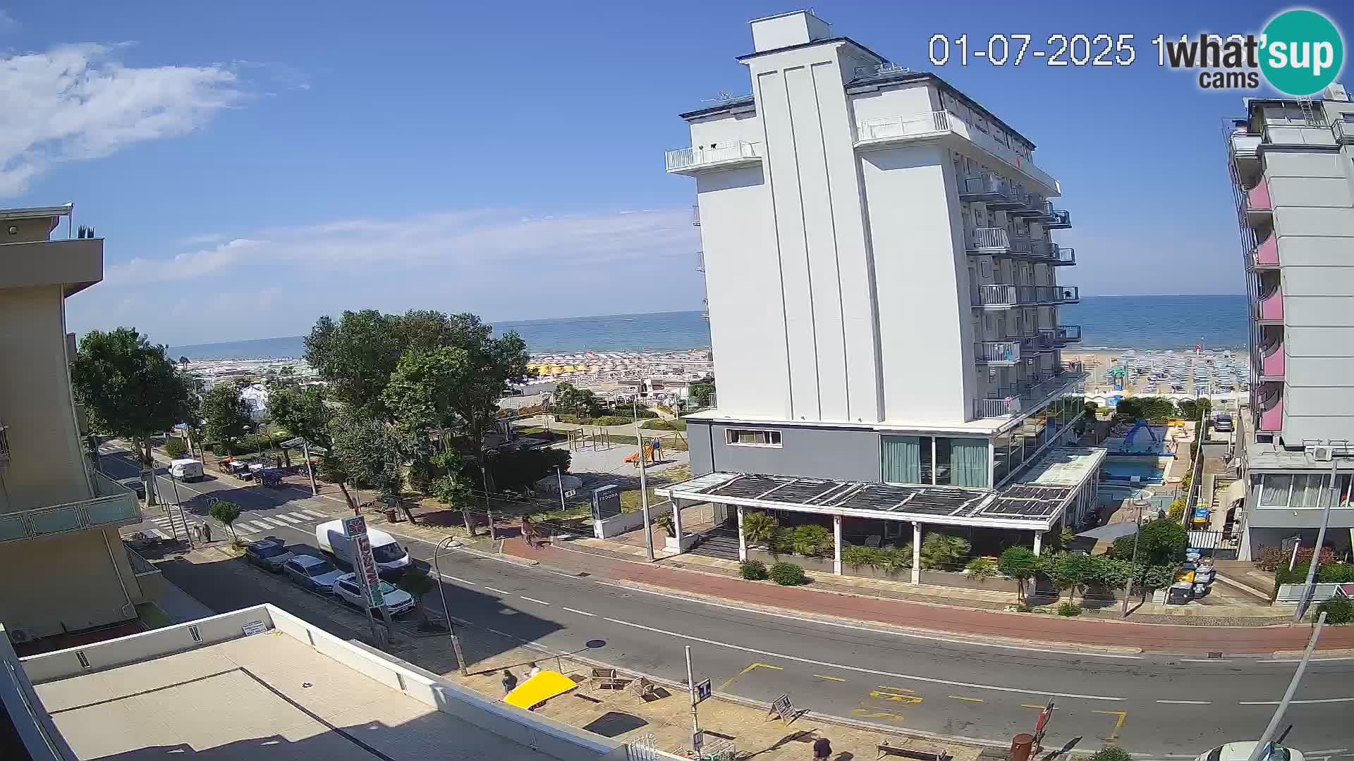 Riccione webcam spiaggia e giardini La Malfa – Bagni Oreste spiaggia 115
