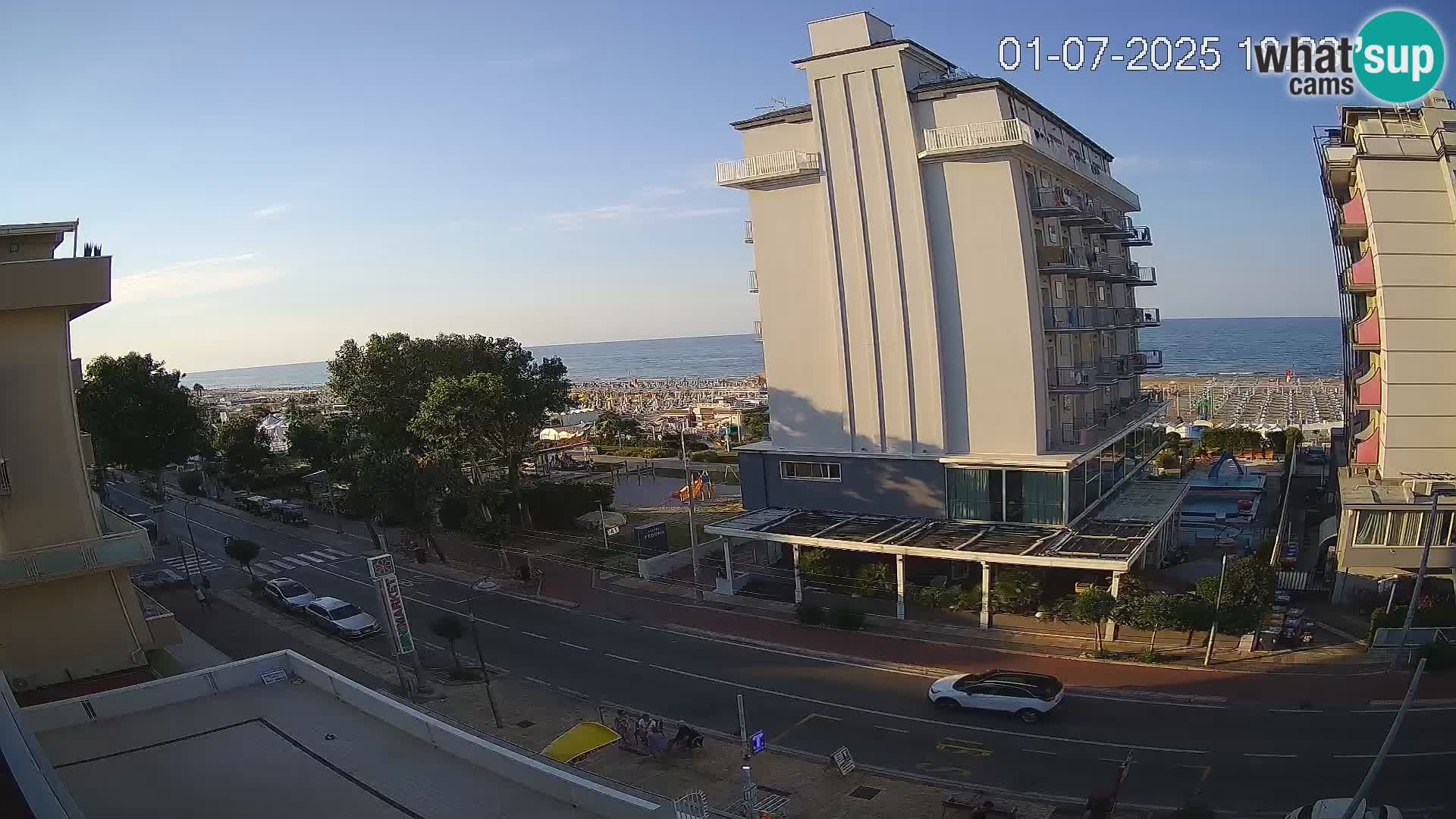 Riccione webcam playa y jardines La Malfa – Playa Bagni Oreste 115