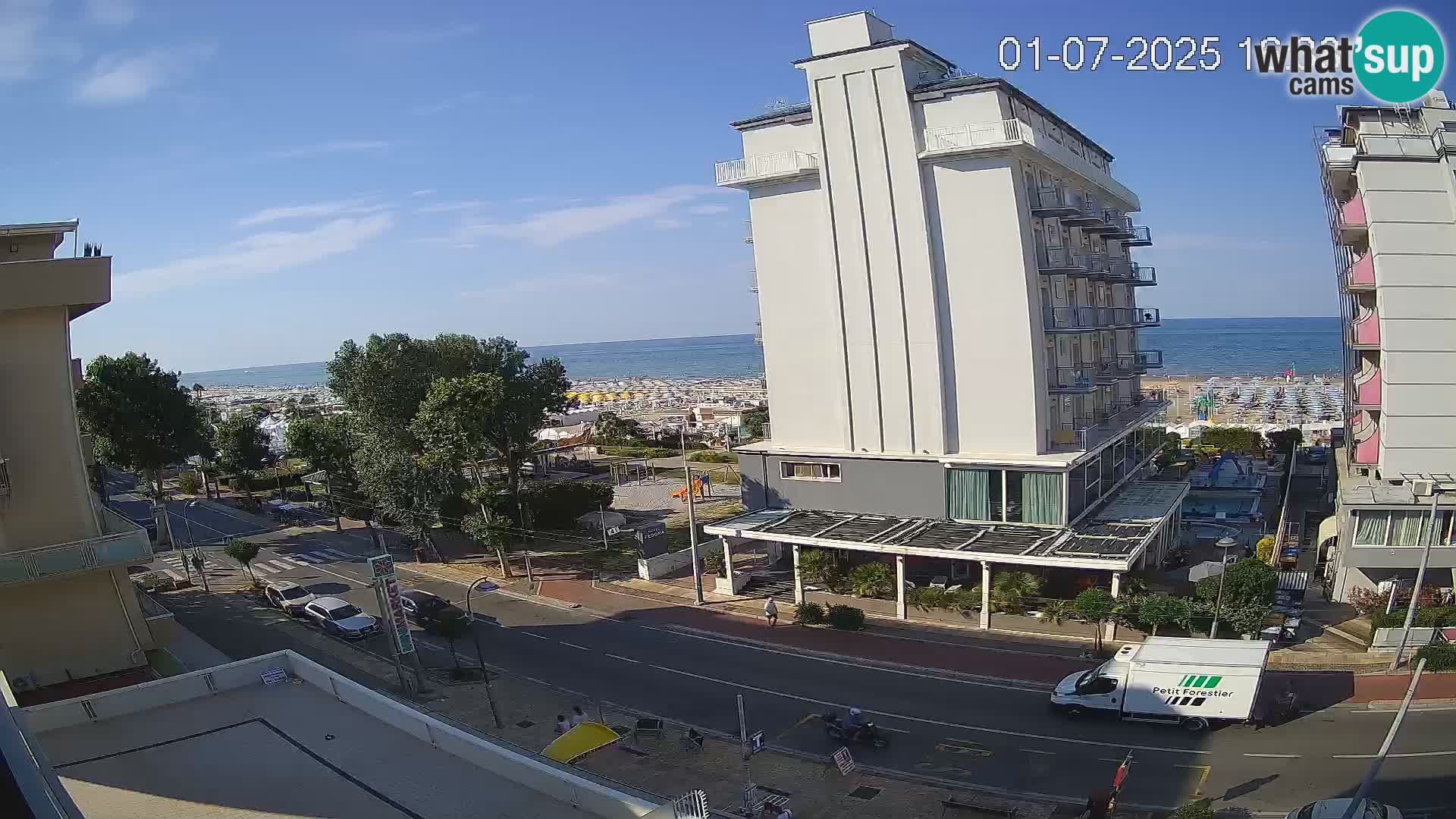 Riccione webcam spiaggia e giardini La Malfa – Bagni Oreste spiaggia 115
