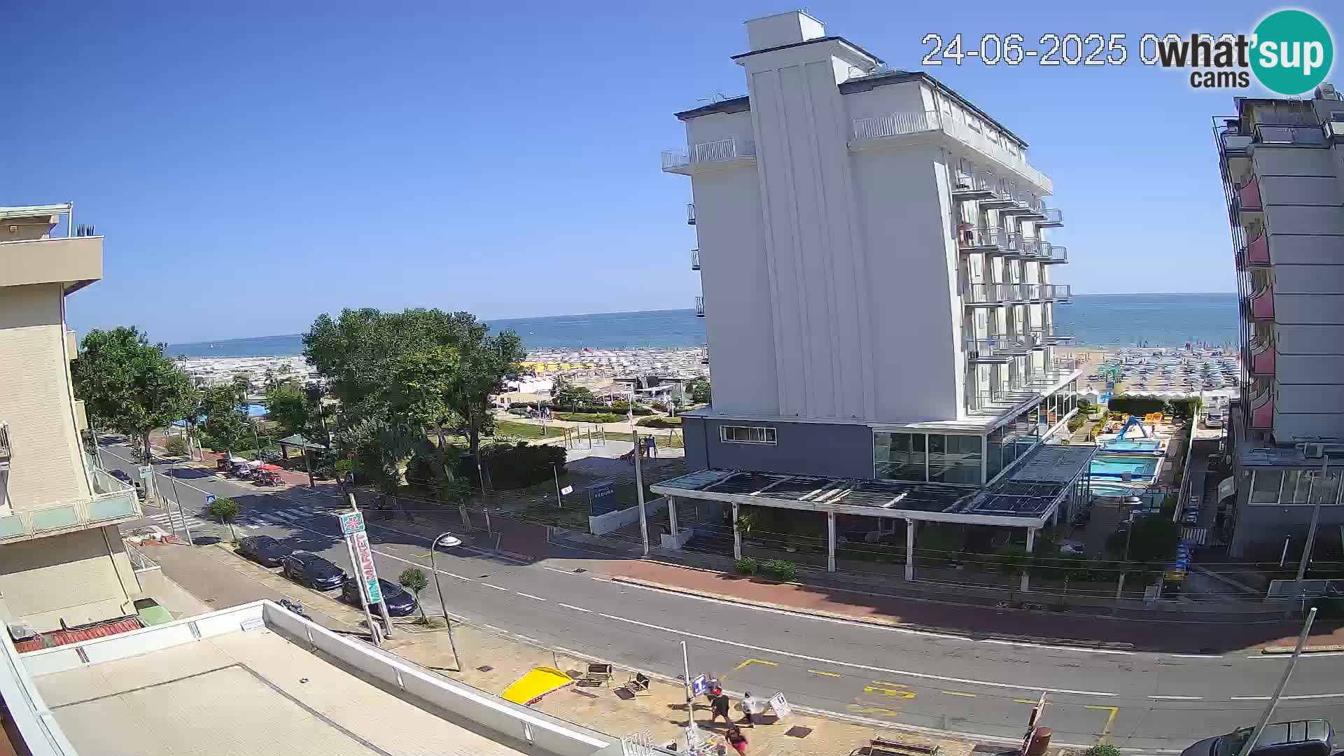 Riccione webcam playa y jardines La Malfa – Playa Bagni Oreste 115