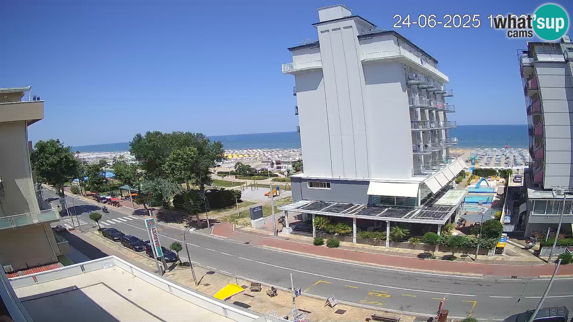 Riccione webcam spiaggia e giardini La Malfa – Bagni Oreste spiaggia 115