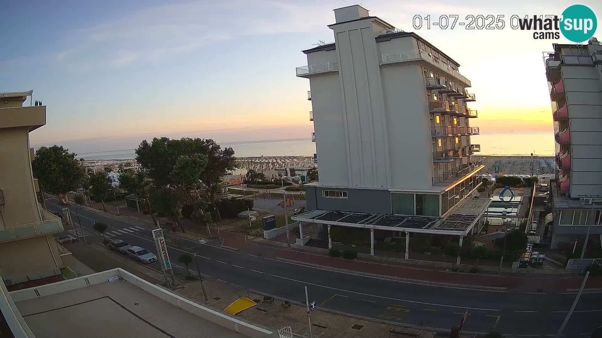 Riccione webcam spiaggia e giardini La Malfa – Bagni Oreste spiaggia 115