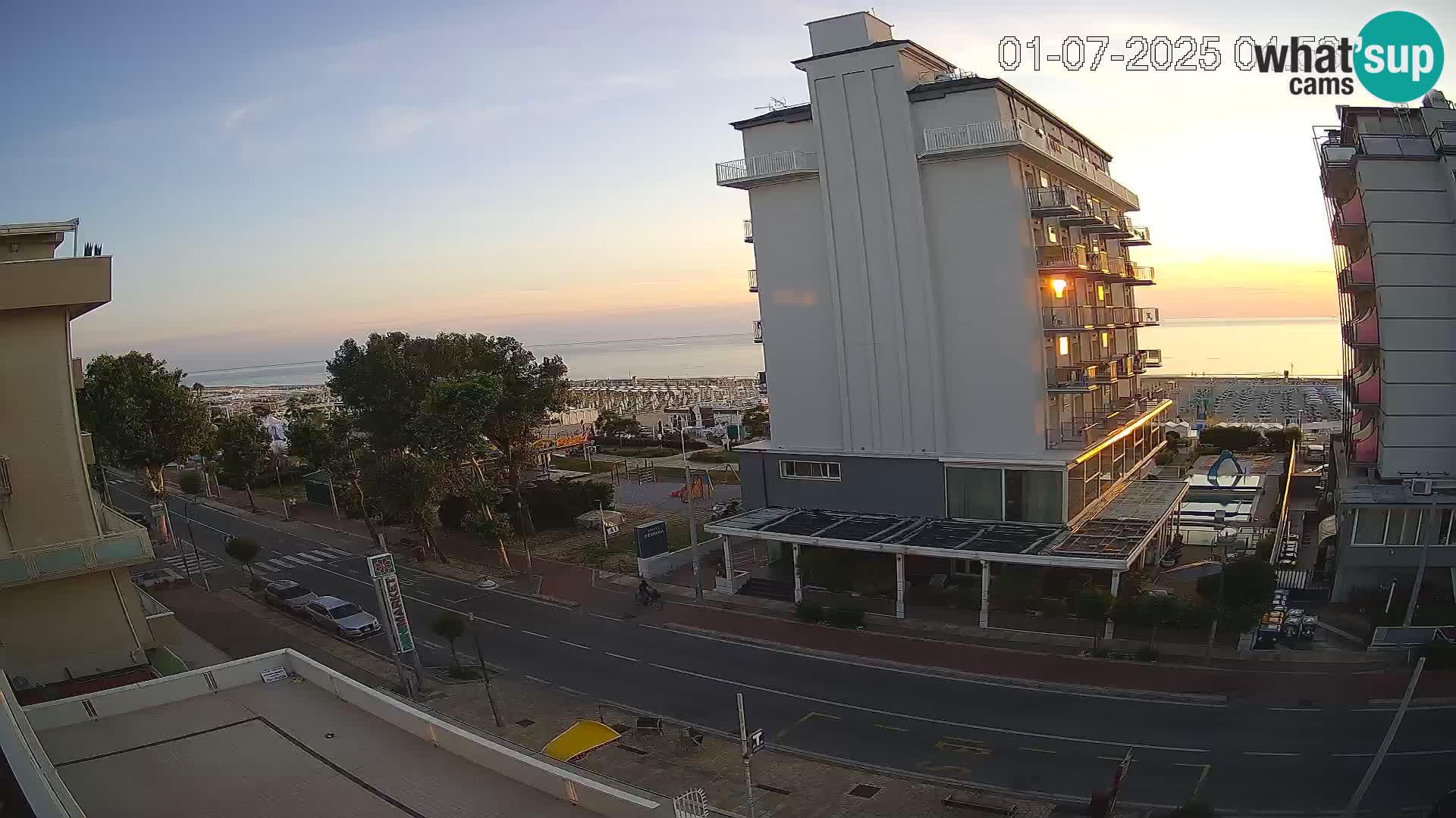 Riccione webcam plage et jardins La Malfa – Bagni Oreste plage 115