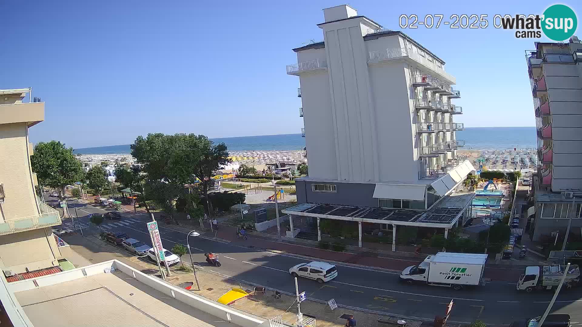 Riccione Webcam Strand und Gärten La Malfa – Bagni Oreste Strand 115