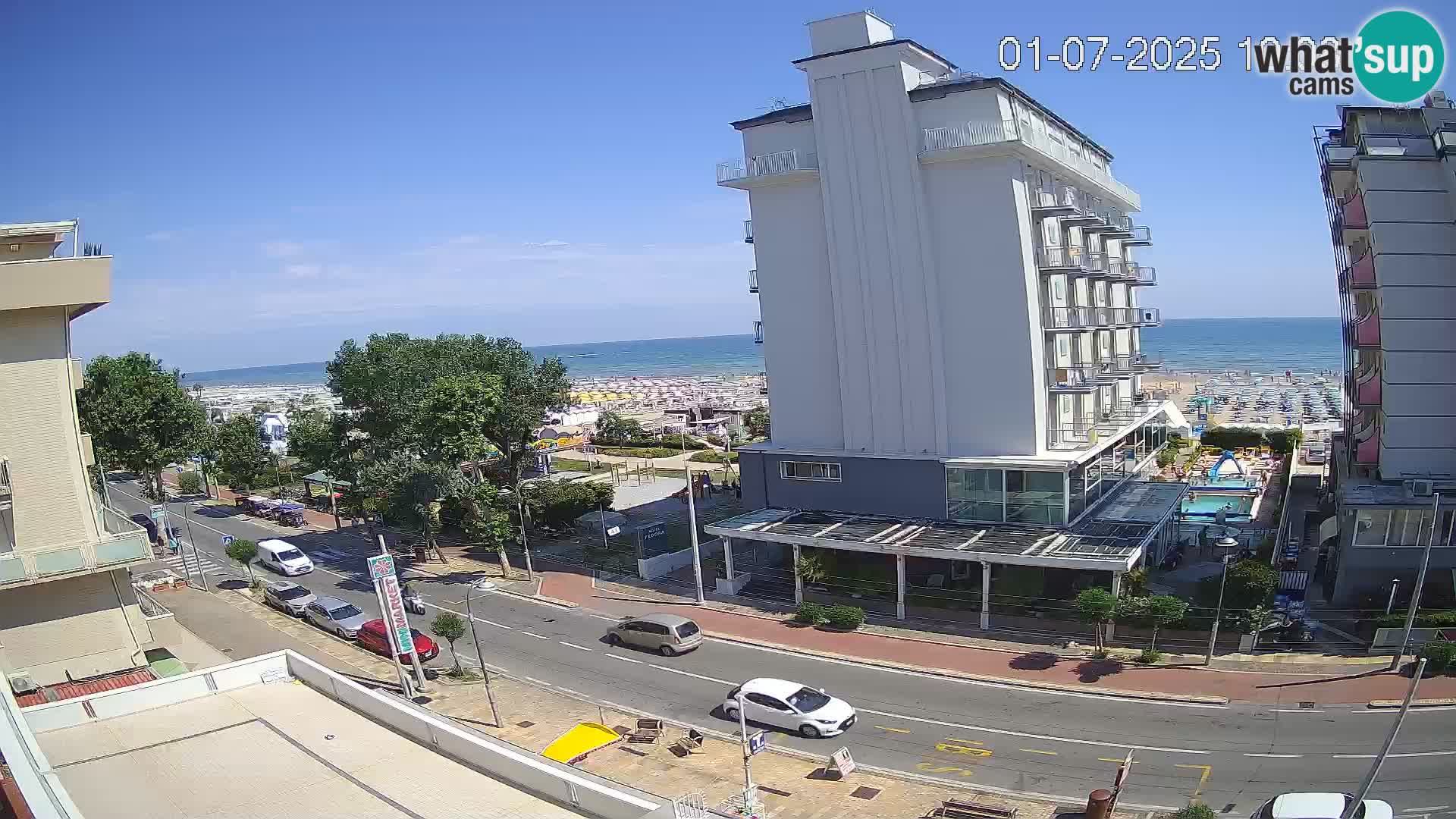 Riccione webcam playa y jardines La Malfa – Playa Bagni Oreste 115
