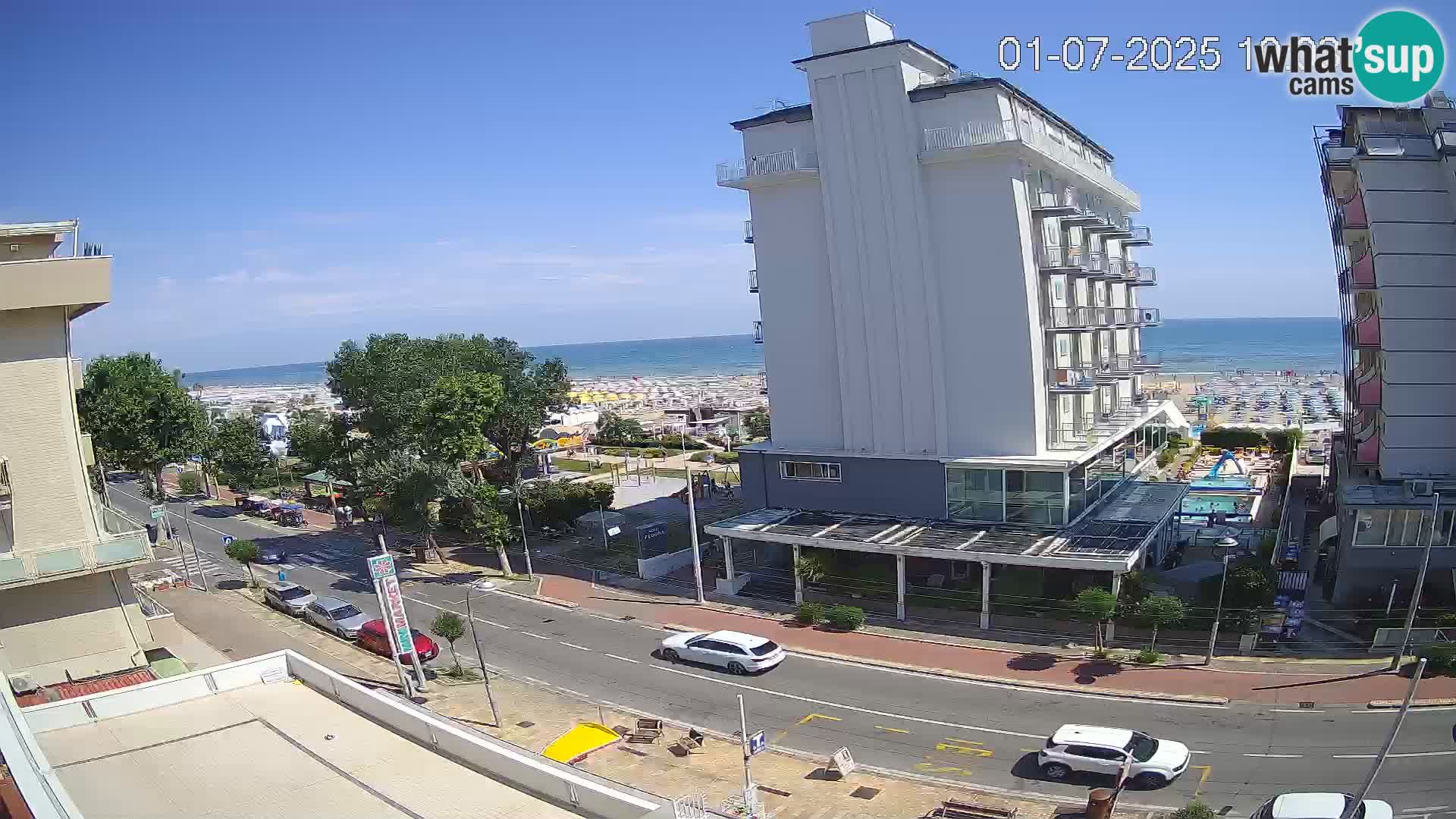 Riccione webcam spiaggia e giardini La Malfa – Bagni Oreste spiaggia 115